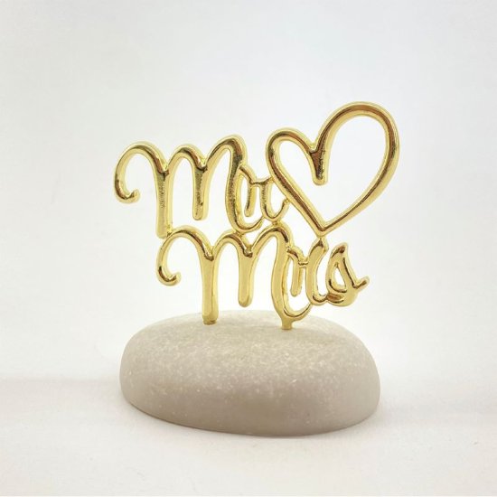 Mr & Mrs Gold 6cm