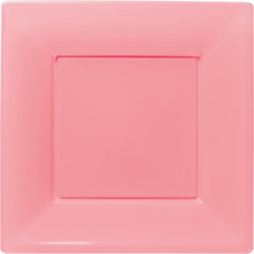 8 Square Plates 23cm Pink 8 Square Plates 23cm Pink