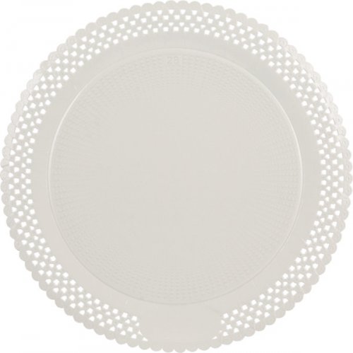 2 Trays with lace 28cm