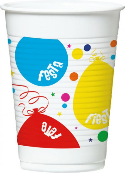 8 Cups plastic Lets party