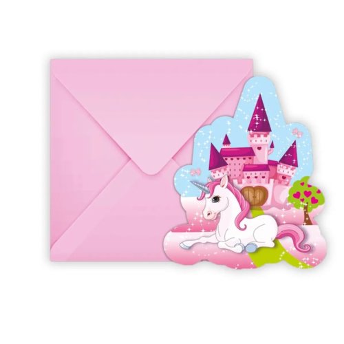 6 Invitations Unicorn 6 Invitations Unicorn
