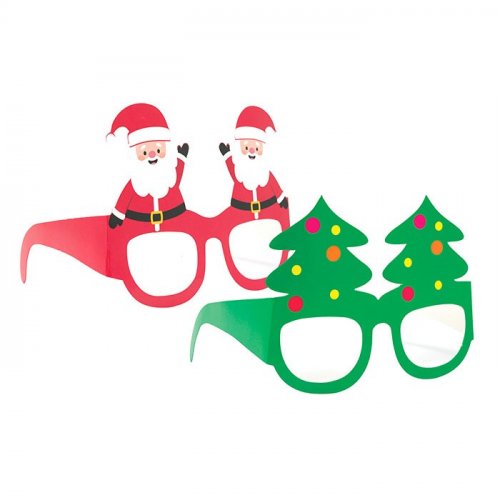 6 Paper Glasses Christmas