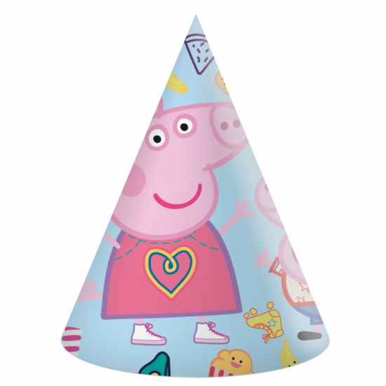 6 Party Hats Peppa Pig