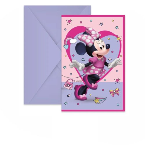 6 Invitations Minnie
