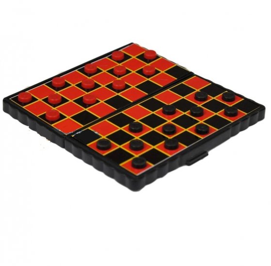 Mini Draughts Board Game 13,5cmΧ13,5cm