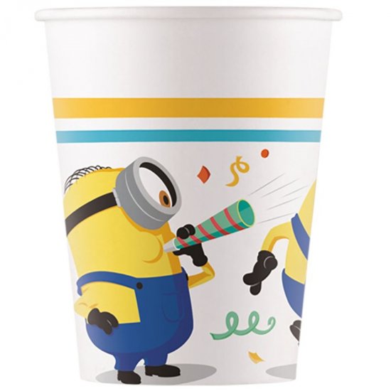 8 Χάρτινα Ποτήρια Minions 200ml