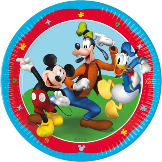 8 Paper Plate 23cm Mickey Mouse