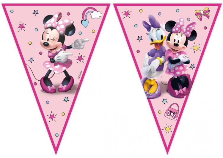 Paper Flag Banner Minnie Junior