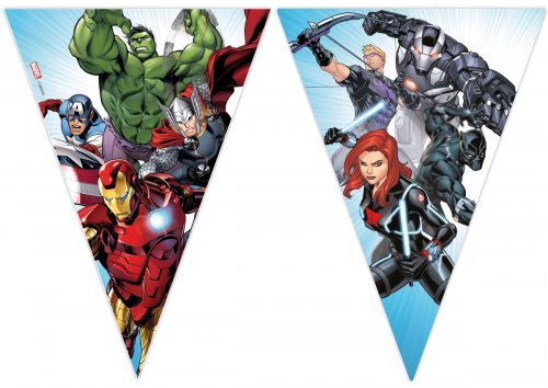Paper Flag Banner Avengers
