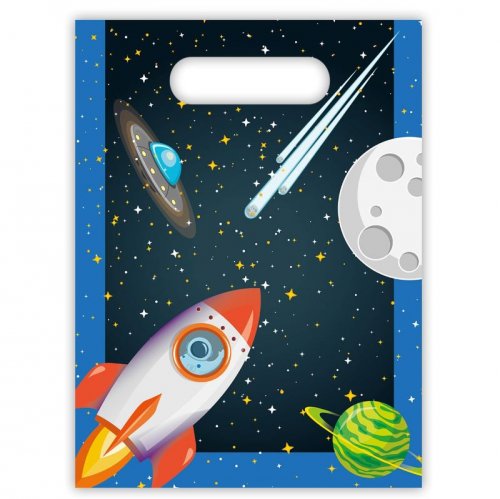 6 Party Bags Rocket Space
