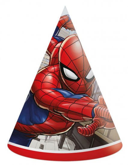 6 Party Hats Spiderman