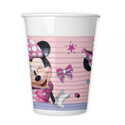 8 Plastic Cups Minnie Mouse 200ml