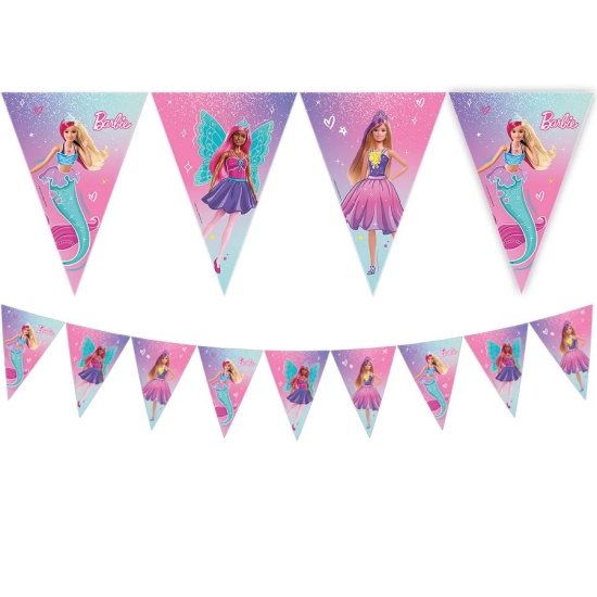 Paper Flag Banner Barbie Fantasy