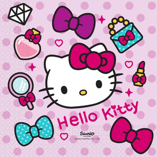 20 Napkins Hello Kitty Fashion 33X33cm