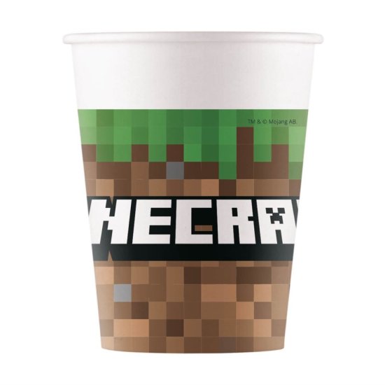 8 Paper Cups Minecraft 200ml