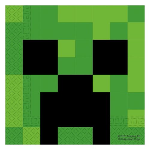 20 Napkins Minecraft 33X33cm  20 Napkins Minecraft 33X33cm