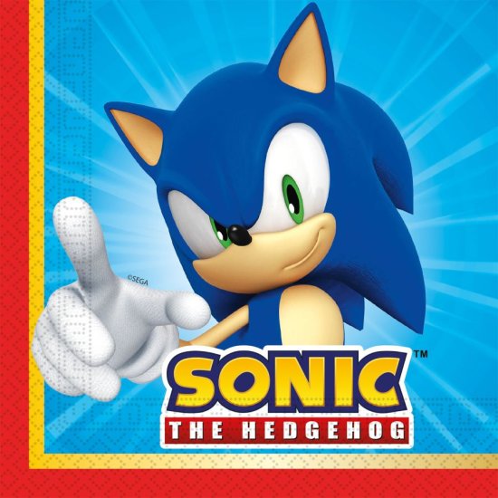 20 Napkins Sonic 33X33cm