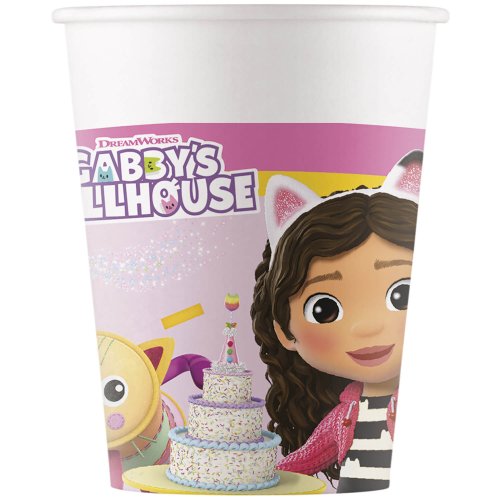 8 Paper Cups Gabby's Dollhouse 200ml 8 Paper Cups Gabby's Dollhouse 200ml