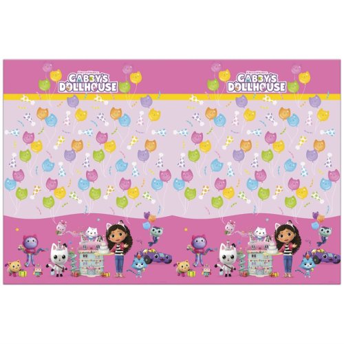 Plastic Tablecover Gabby's Dollhouse 120x180cm Plastic Tablecover Gabby's Dollhouse 120x180cm