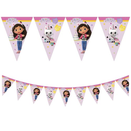 Paper Flag Banner Gabby's Dollhouse Paper Flag Banner Gabby's Dollhouse