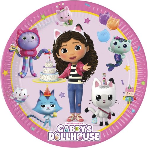 8 Paper Plates Gabby's Dollhouse 19cm 8 Paper Plates Gabby's Dollhouse 19cm