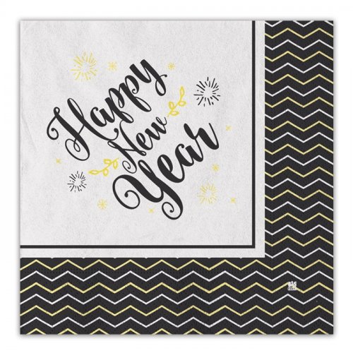 20 Napkins Happy New Year 33X33cm