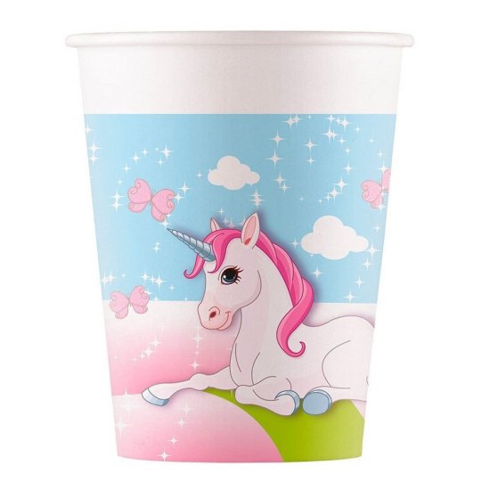 8 Paper Cups Unicorn 200ml