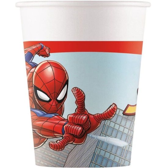 8 Paper Cups Spiderman 200ml