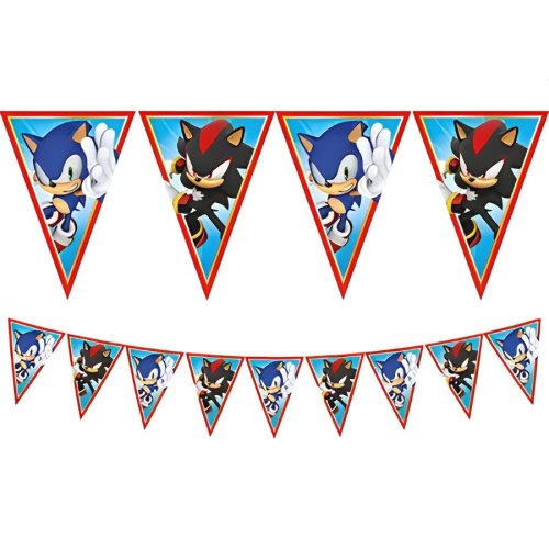 Paper Flag Banner Sonic Paper Flag Banner Sonic