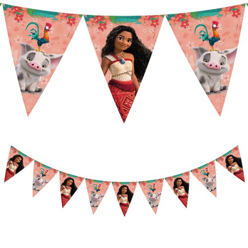 Paper Flag Banner Moana/ Vaiana
