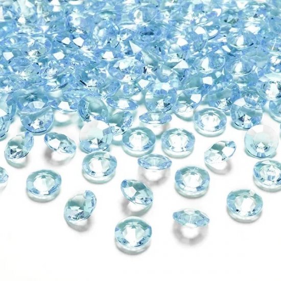 Acrylic Diamonds confetti Light Blue 12mm (100pcs)