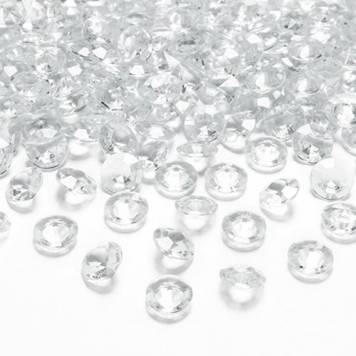 Acrylic Diamonds confetti clear 12mm (100pcs)