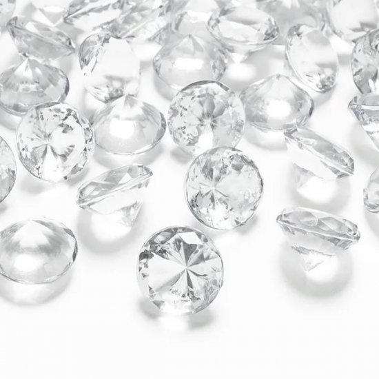 Acrylic Diamonds confetti clear 20mm (10pcs)