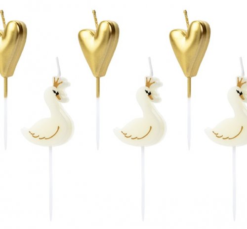 6 Candles Lovely Swan