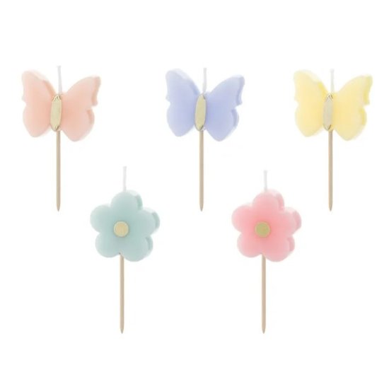 5 Candles Butterflies