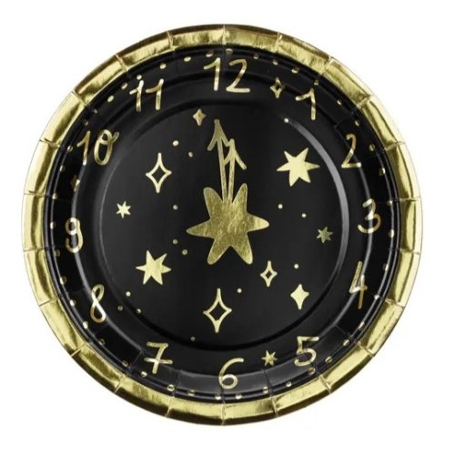 6 Paper Plates 18cm Clock