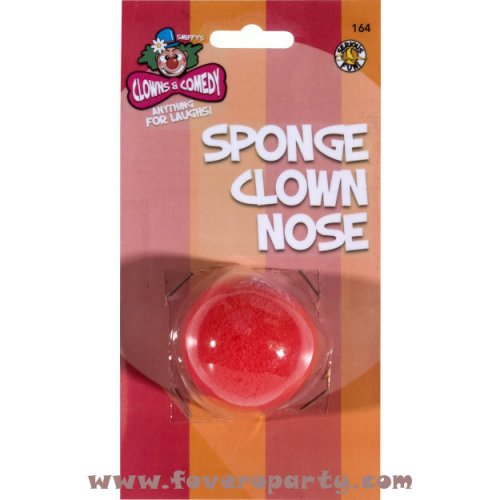 Clown Nose, Red, Sponge