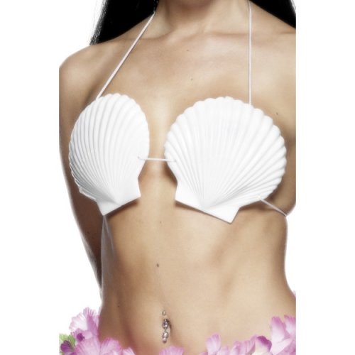 Hawaiian Seashell Bra, White Hawaiian Seashell Bra, White