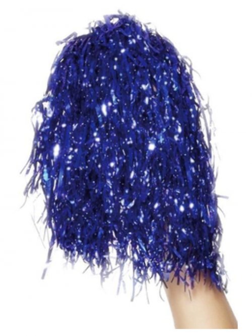 Pom Poms Metallic Blue (2pcs)