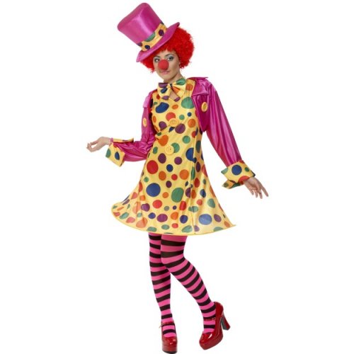 Costume Clown Lady , Multi-Coloured Costume Clown Lady , Multi-Coloured