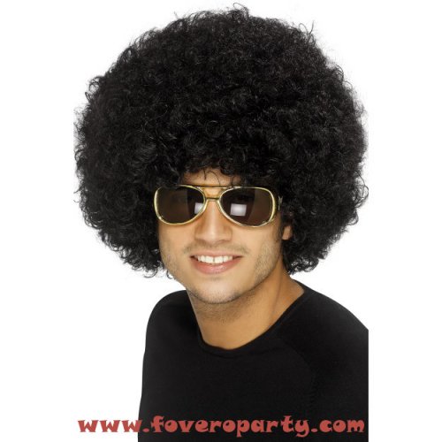 70's Funky Afro Wig, Black 70's Funky Afro Wig, Black