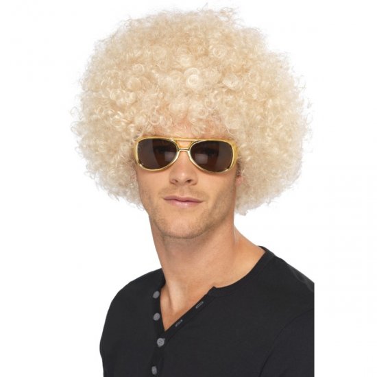 70\'s Funky Afro Wig, Blonde