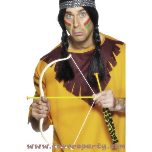 Indian Bow and Arrow Set White 54cm