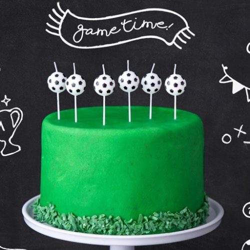 6 Football Pick Birthday candles
