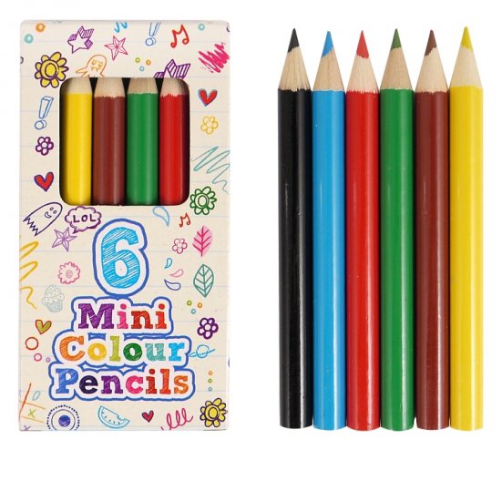 6 Mini colour Pencils