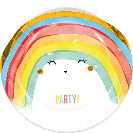 8 Plates Rainbow Party 23cm