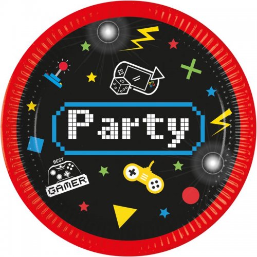 8 Plates Gaming Party 23cm 8 Plates Gaming Party 23cm