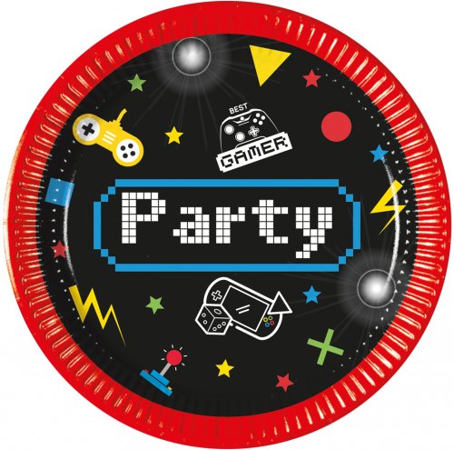 8 Plates Gaming Party 19cm 8 Plates Gaming Party 19cm