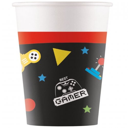 8 Paper Cups Gaming Party 200ml 8 Paper Cups Gaming Party 200ml