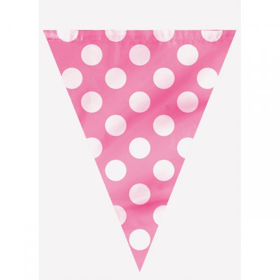 Flag Banner Fuchsia with dots 3.65m